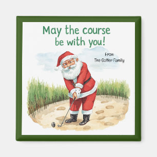 Aimant Golf Christmas Père Noël Que le terrain soit avec 