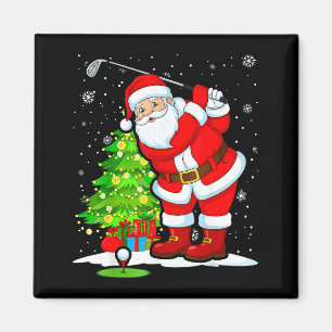 Aimant Golf de Noël Père Noël Golfeur Noël Drôle de Noël 