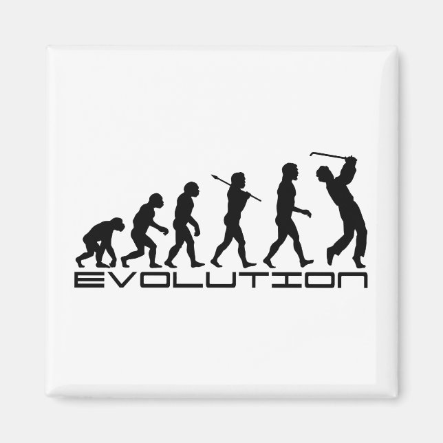 Aimant Golf Golf Golf Golf Évolution Sport Art (Devant)