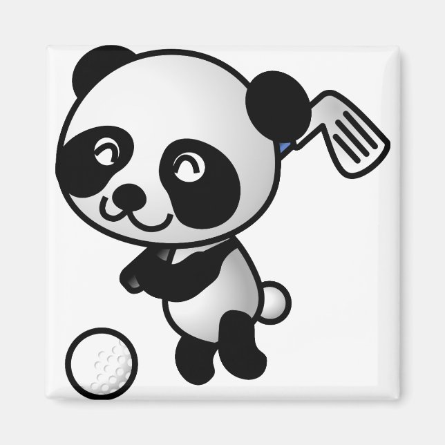Aimant Golf Jouer Panda (Devant)