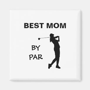 Aimant Golf Mommy Golfer Pun Fête des mères Meilleure mam