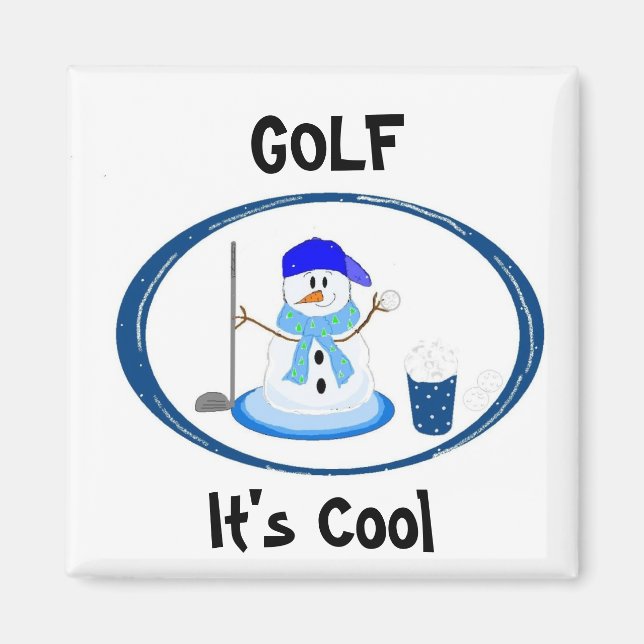 Aimant Golf - Snowman (Devant)