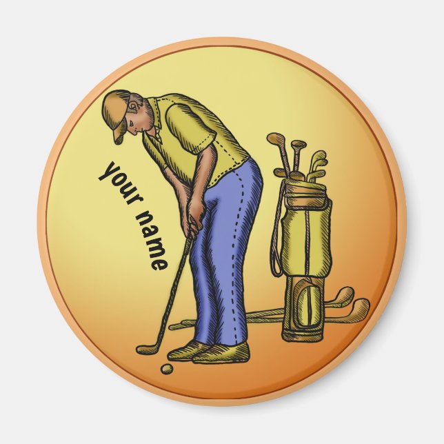 Aimant Golfer Grand-pa (Devant)
