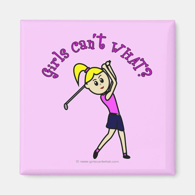 Aimant Golfeur de femme légère (Devant)