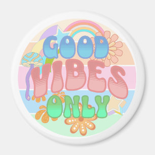 Aimant Good Vibes uniquement   Retro Vintage
