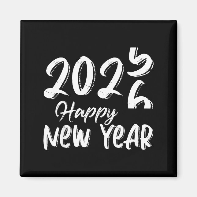 Aimant Goodbye 2025 Hello 2026 Happy New Year New Years E (Devant)