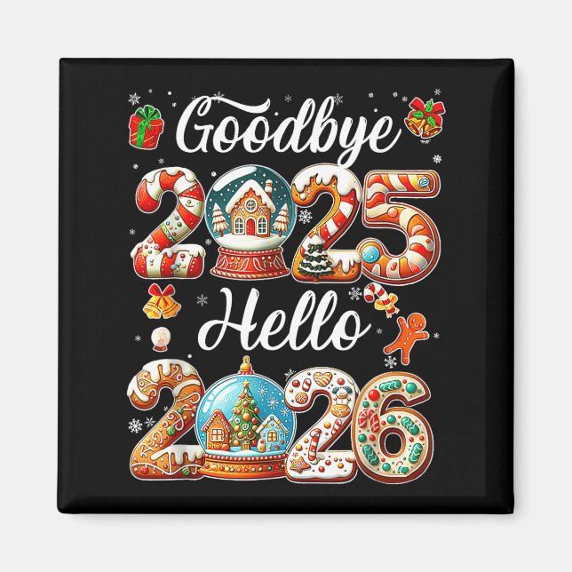 Aimant Goodbye 2025 Hello 2026 Happy New Year's Eve Chris (Devant)