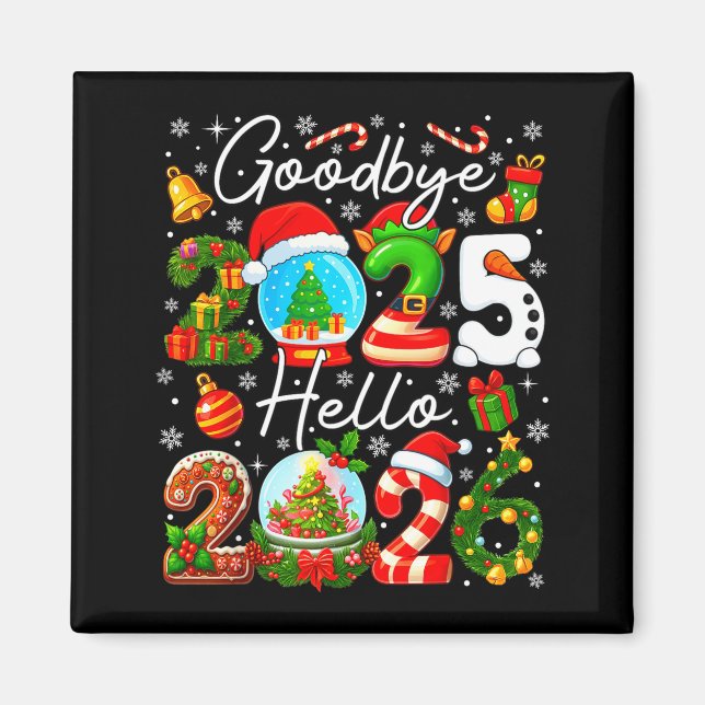 Aimant Goodbye 2025 Hello 2026 Happy New Year's Eve Chris (Devant)