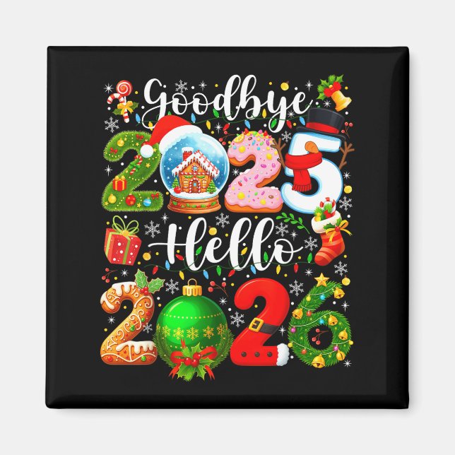 Aimant Goodbye 2025 Hello 2026 Happy New Year's Eve Chris (Devant)