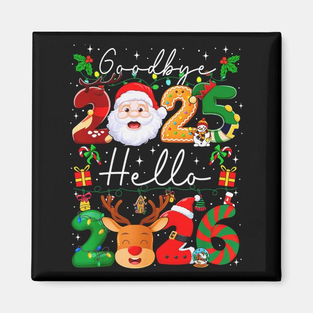 Aimant Goodbye 2025 Hello 2026 Happy New Year's Eve Chris (Devant)