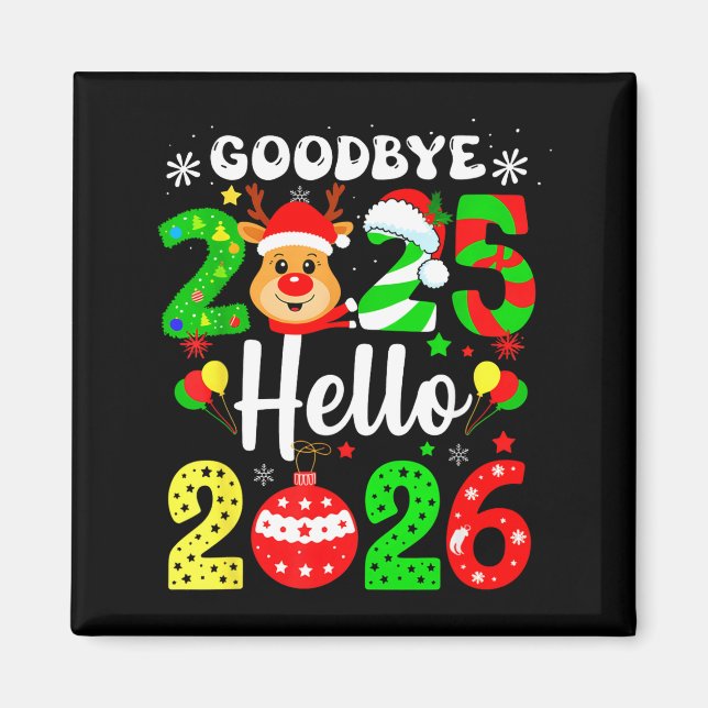 Aimant Goodbye 2025 Hello 2026 Happy New Year's Eve Chris (Devant)