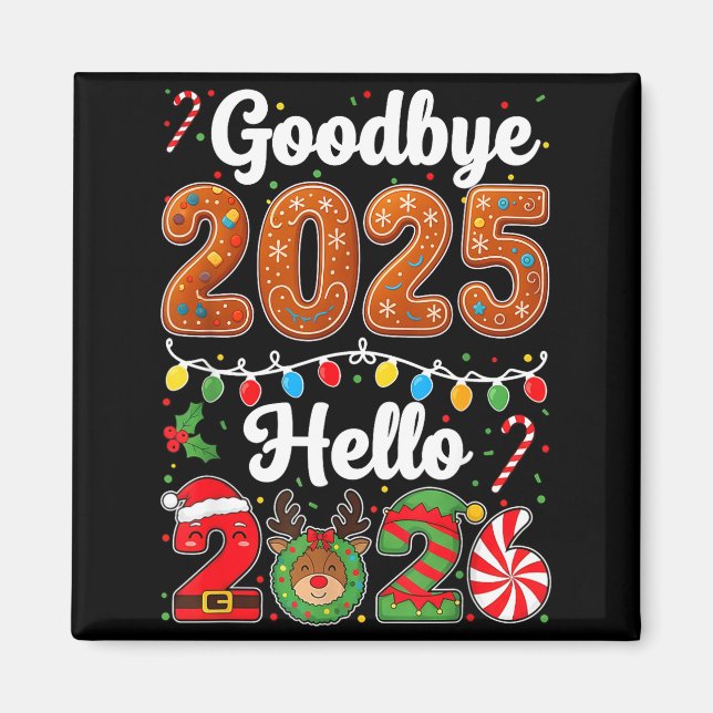 Aimant Goodbye 2025 Hello 2026 Happy New Year's Eve Chris (Devant)