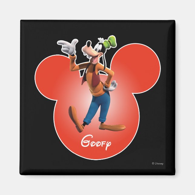 Aimant Goofy | Icône de tête de micro (Devant)