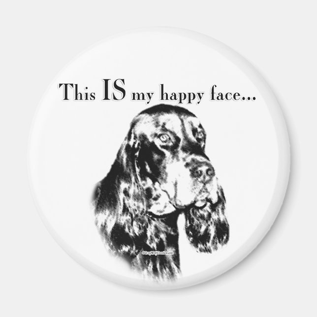 Aimant Gordon Setter Happy Face (Devant)