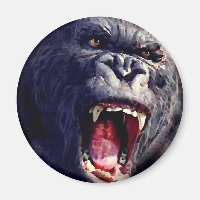 Aimant Gorilla hurle (Devant)