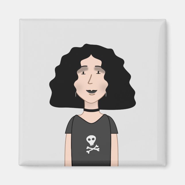 Aimant Goth girl (Devant)