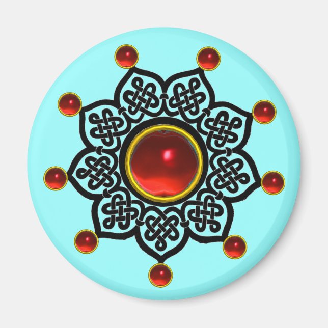 Aimant GOTHIC SUN Red Ruby Gem (Devant)