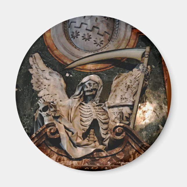 Aimant Gothique Halloween Winged Skelton (Devant)