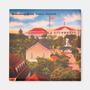 Aimant Government House, Nassau, Bahamas Photo Vintage
