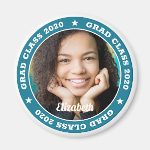 Aimant Grad Class 20XX Graduation Moderne Photo personnal