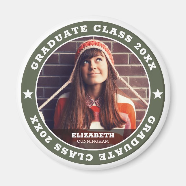 Aimant Graduate Class of 20XX Graduation Photo (Devant)