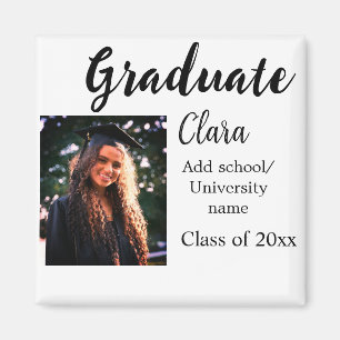 Aimant Graduation ajouter nom classe de 20xx félicitation