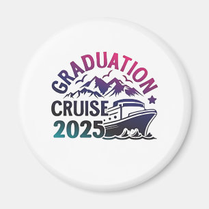 Aimant Graduation Cruise 2025 - Correspondance de voyage