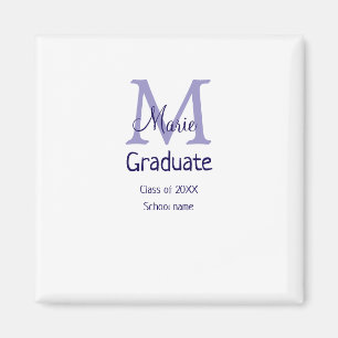 Aimant Gradué ajouter nom monogramme violet simple m mini