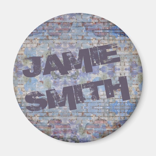 Aimant Graffiti Abstrait coloré Wall Street Art (Devant)