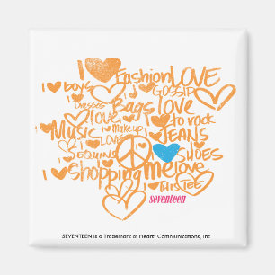 Aimant Graffiti Aqua/Orange