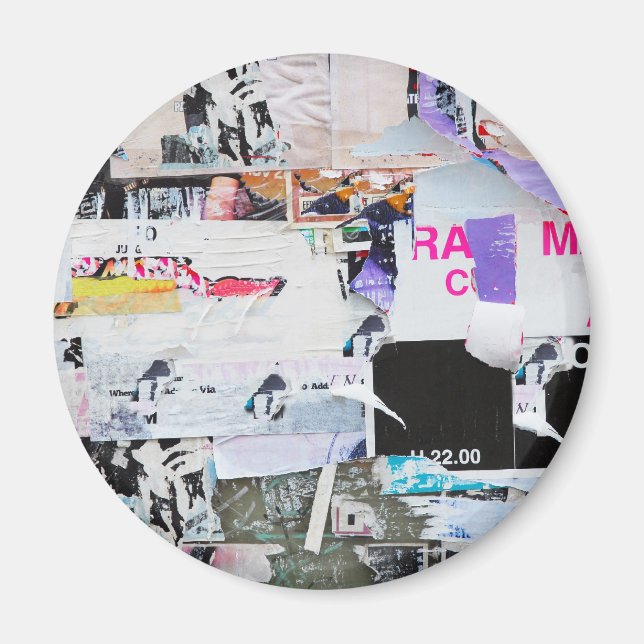 Aimant Graffiti mur Banksy style papier déchiré (Devant)