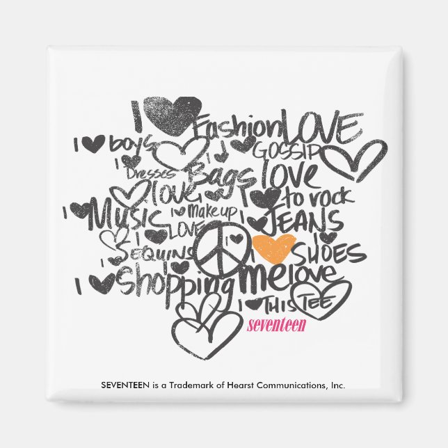 Aimant Graffiti Orange (Devant)