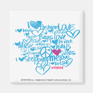 Aimant Graffiti violet/aqua