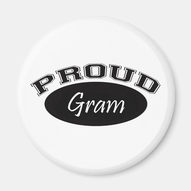 Aimant Gram Fière (Noir) (Devant)