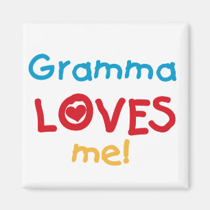 Aimant Gramma aime mes t-shirts et cadeaux