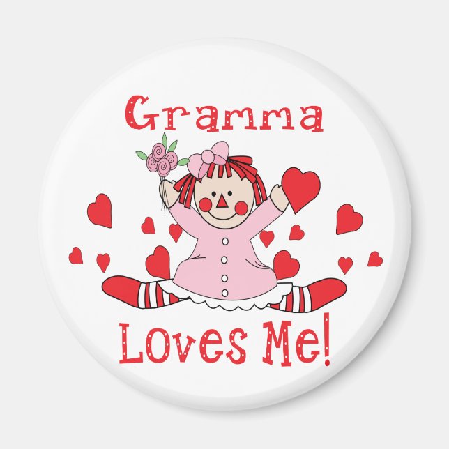 Aimant Gramma Love's me Rag Doll (Devant)