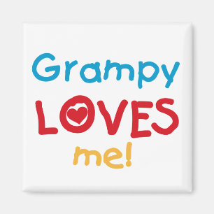 Aimant Grampy aime mes t-shirts et cadeaux