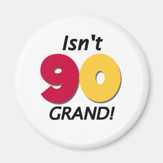 Aimant Grand 90e anniversaire (Devant)