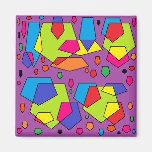 Aimant grand bloc violet art