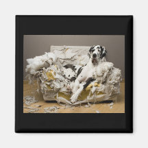 Grand Dane Louner sur le tissu de canapé mâché