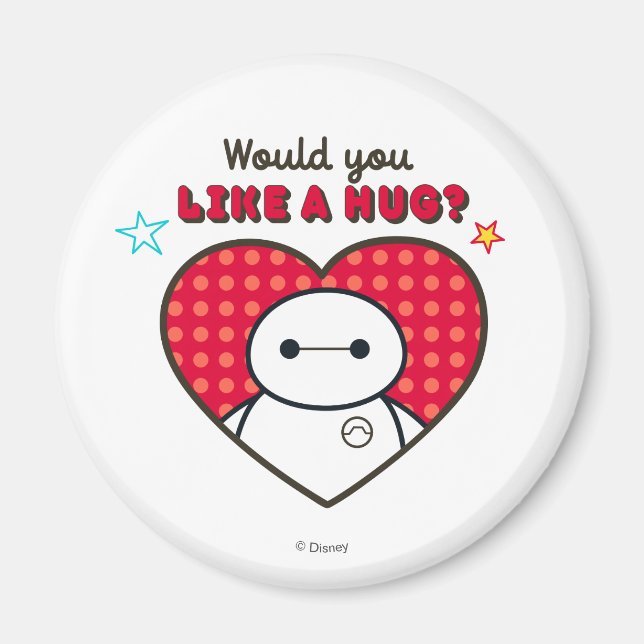 Aimant Grand héros 6 | Baymax - Aimeriez-vous un câlin ? (Devant)