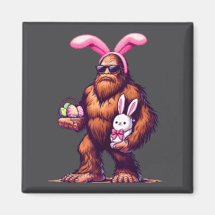 Aimant Grand Lapin de Pâques de Bigfoot Sasquatch Garçons