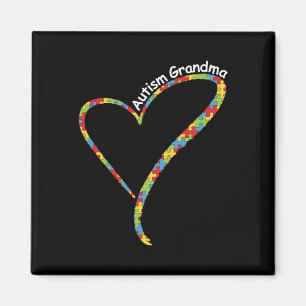 Aimant Grand-mère autiste, pièce de puzzle de sensibilisa