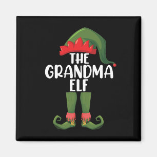 Aimant Grand-mère Elf Correspondante Famille Groupe Noël