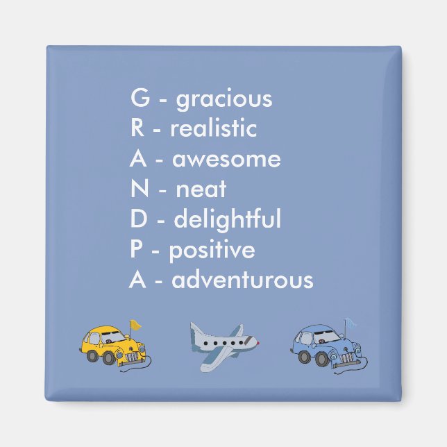 Aimant Grand-pa Acrostic (Devant)