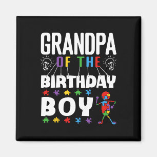 Aimant Grand-père du garçon qui fête son anniversaire Puz
