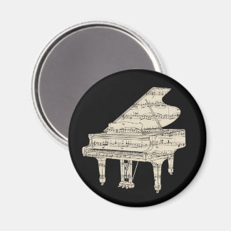 Aimant Grand Piano and Music Notes
