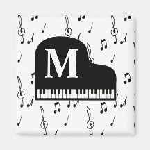 Grand Piano Music Note Monogramme Pianiste