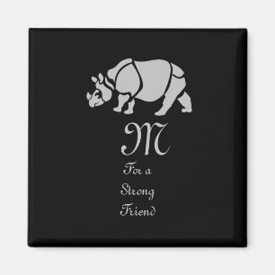 Aimant Grand Rhino Indien Rhinoceros Unicorn Rhino Monogr