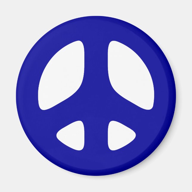 Aimant GRAND SYMBOLE Bleu DE LA PAIX (Devant)